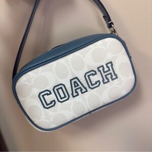 Coach White and Blue Wristlet